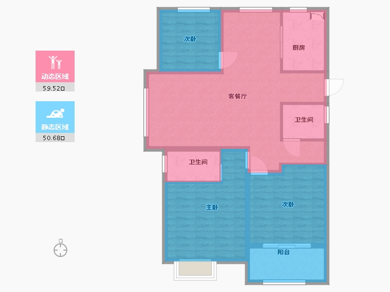 江苏省-淮安市-盱眙御景星城-99.20-户型库-动静分区