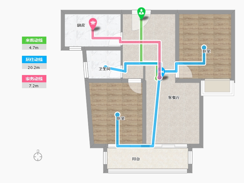 安徽省-芜湖市-新华联梦想城-74.00-户型库-动静线