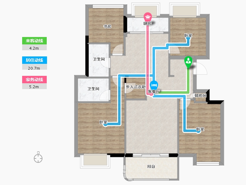 浙江省-杭州市-滨江旭辉万家之星-95.03-户型库-动静线