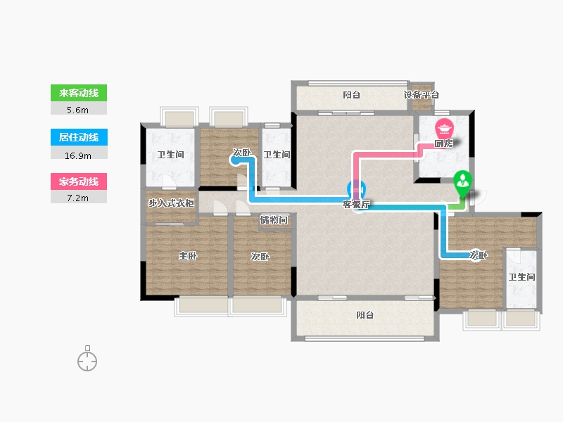 江苏省-南通市-龙信·骏园-176.00-户型库-动静线