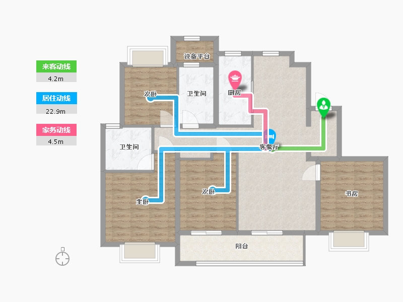 江苏省-南通市-城投·金地阅峯汇-114.00-户型库-动静线