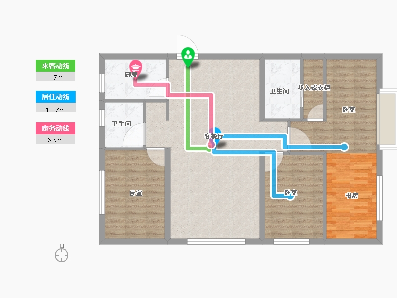 新疆维吾尔自治区-乌鲁木齐市-华凌古树小镇-99.00-户型库-动静线