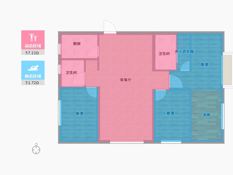 新疆维吾尔自治区-乌鲁木齐市-华凌古树小镇-99.00-户型库-动静分区