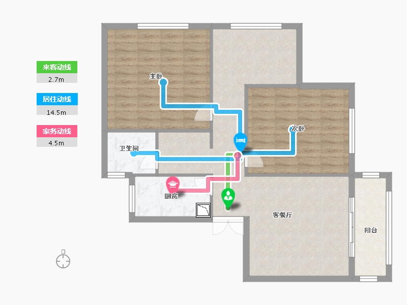 江苏省-徐州市-南湖御景-87.40-户型库-动静线