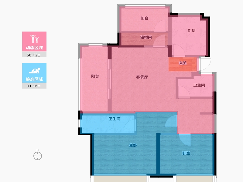 江苏省-苏州市-象屿名俊豪庭-78.89-户型库-动静分区