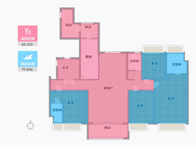 浙江省-湖州市-碧桂园天玺-159.00-户型库-动静分区