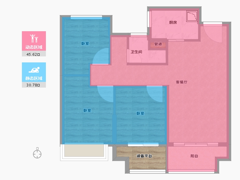 浙江省-湖州市-光明梦想城-71.69-户型库-动静分区