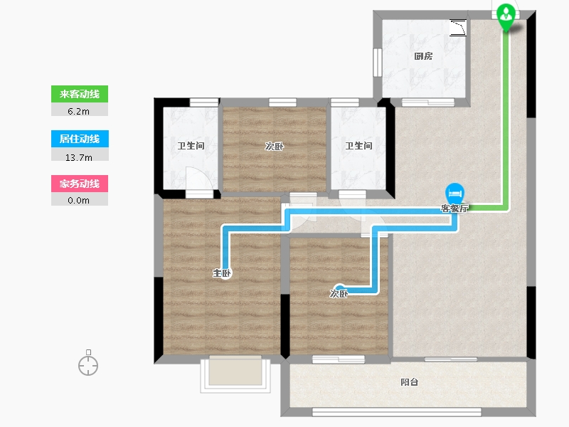 青海省-西宁市-碧桂园铂悦-89.02-户型库-动静线