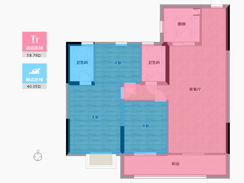 青海省-西宁市-碧桂园铂悦-89.02-户型库-动静分区