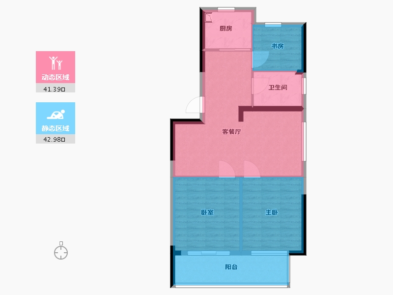 浙江省-宁波市-海风四季-76.00-户型库-动静分区