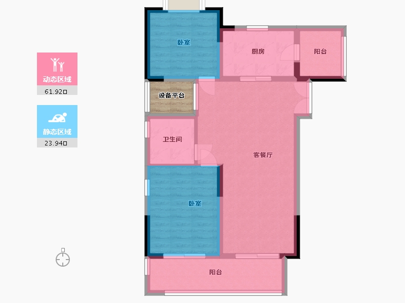 浙江省-宁波市-亲和源-80.00-户型库-动静分区