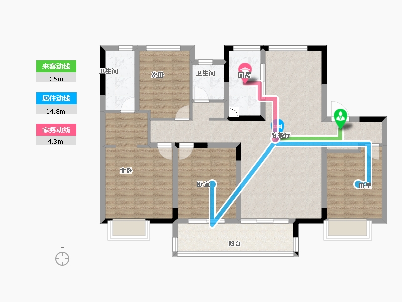 安徽省-马鞍山市-亚东印山府-108.00-户型库-动静线