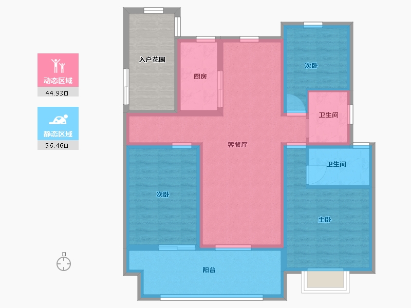 江苏省-淮安市-盱眙御景星城-98.20-户型库-动静分区