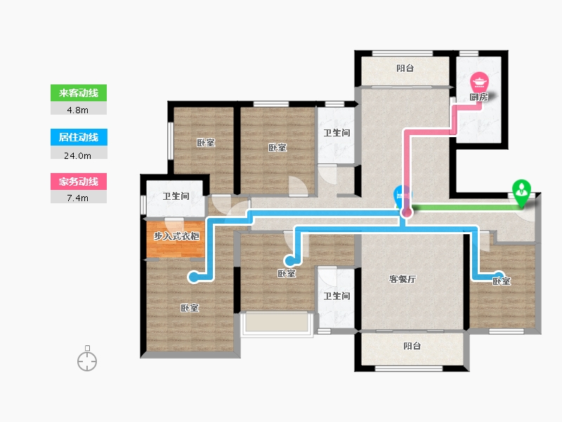 宁夏回族自治区-石嘴山市-海亮滨河壹号-139.10-户型库-动静线