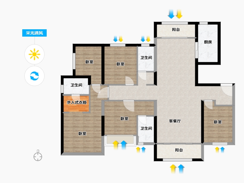 宁夏回族自治区-石嘴山市-海亮滨河壹号-139.10-户型库-采光通风