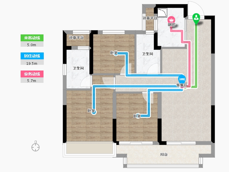 浙江省-湖州市-融创樾宸府-81.58-户型库-动静线