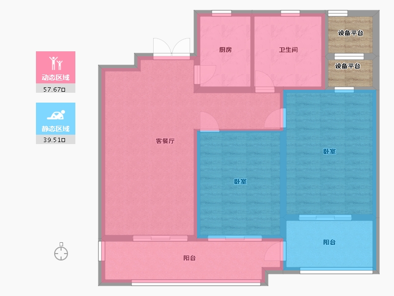 浙江省-宁波市-亲和源-92.00-户型库-动静分区