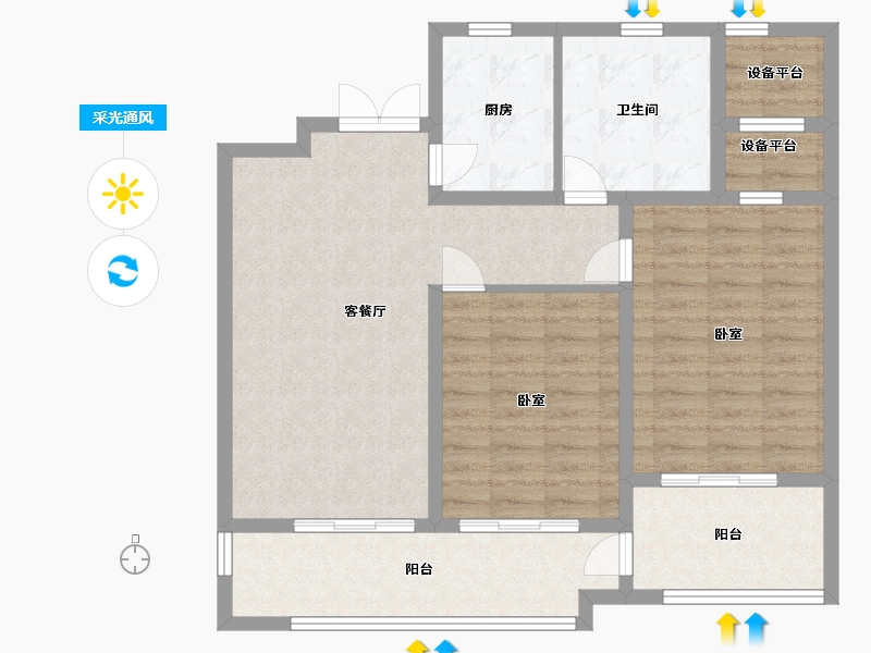 浙江省-宁波市-亲和源-92.00-户型库-采光通风