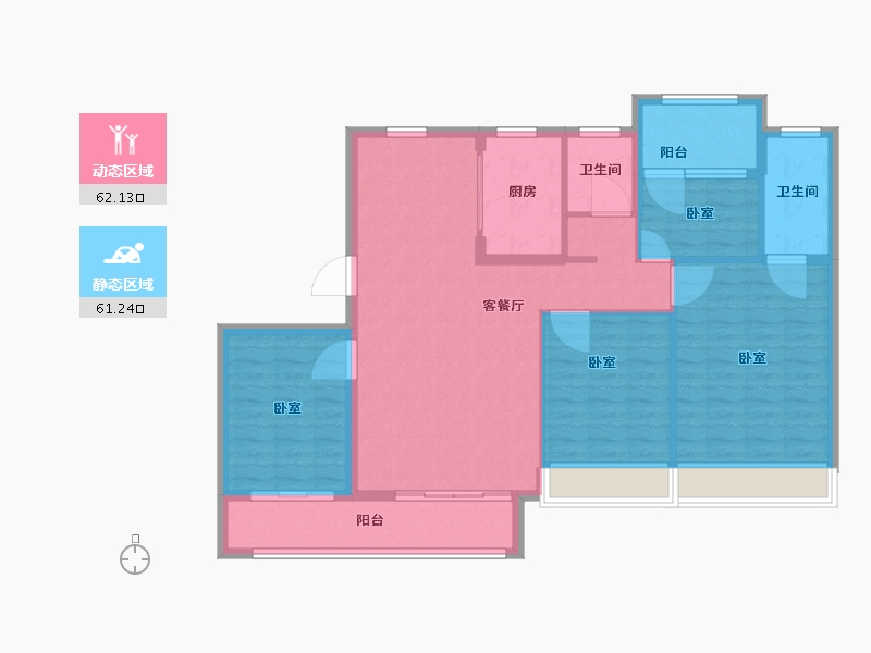 浙江省-温州市-华鸿中梁首府壹号-112.01-户型库-动静分区