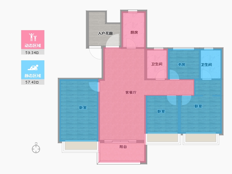 江苏省-南京市-金隅紫京云筑-112.00-户型库-动静分区