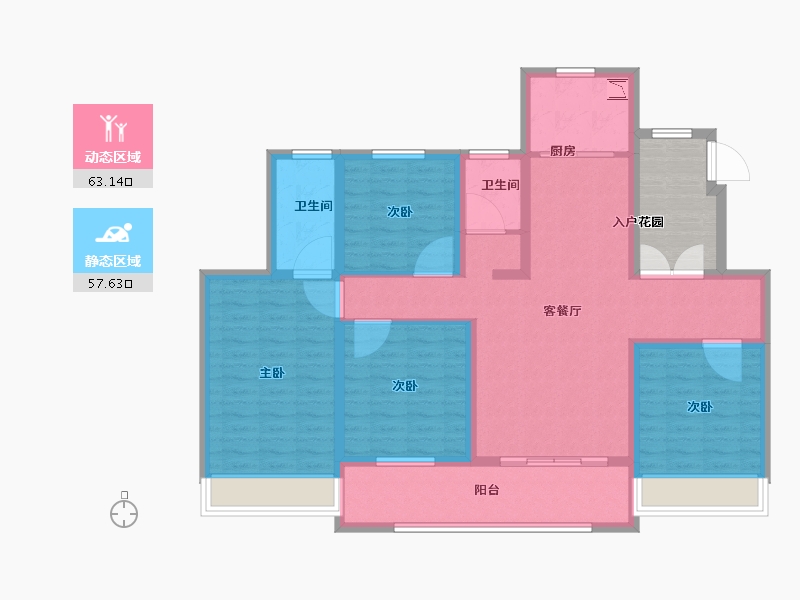 江苏省-徐州市-石榴运河首府-114.00-户型库-动静分区