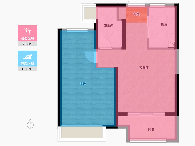 江苏省-苏州市-象屿名俊豪庭-50.00-户型库-动静分区