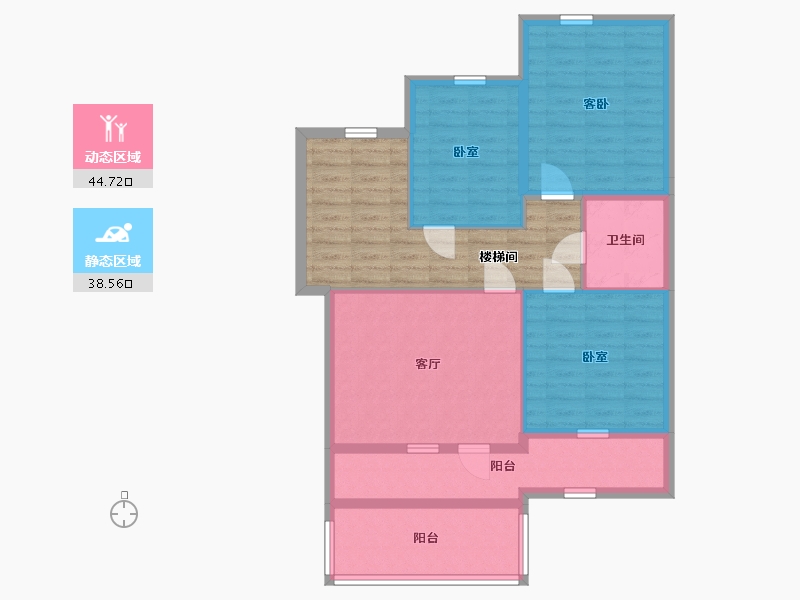 宁夏回族自治区-银川市-凤凰花园南区-90.10-户型库-动静分区