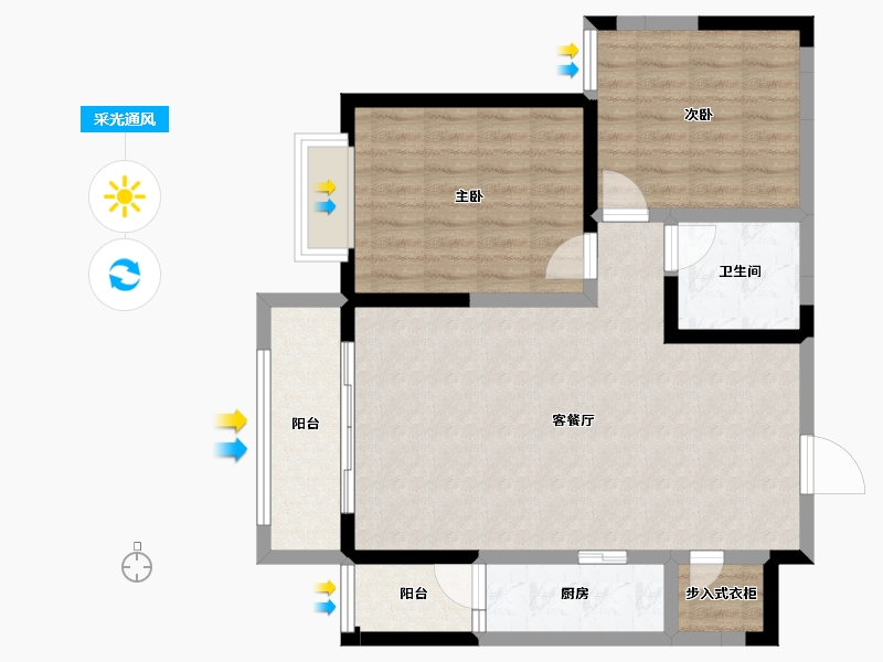 宁夏回族自治区-银川市-铁发润发兰庭（一期）-81.88-户型库-采光通风