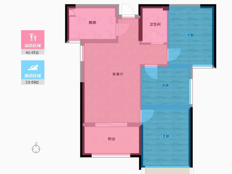 福建省-福州市-世茂福晟滨江时代-62.00-户型库-动静分区