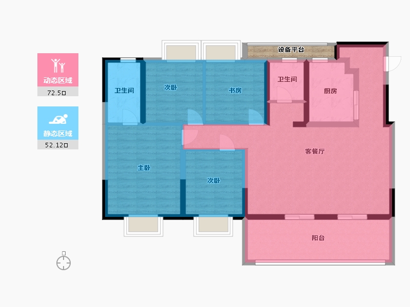 江苏省-南通市-南通祥生·云境-114.00-户型库-动静分区