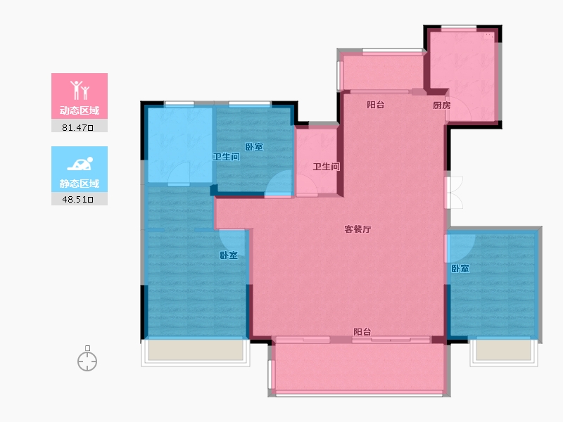 安徽省-合肥市-合景映月湾-118.00-户型库-动静分区