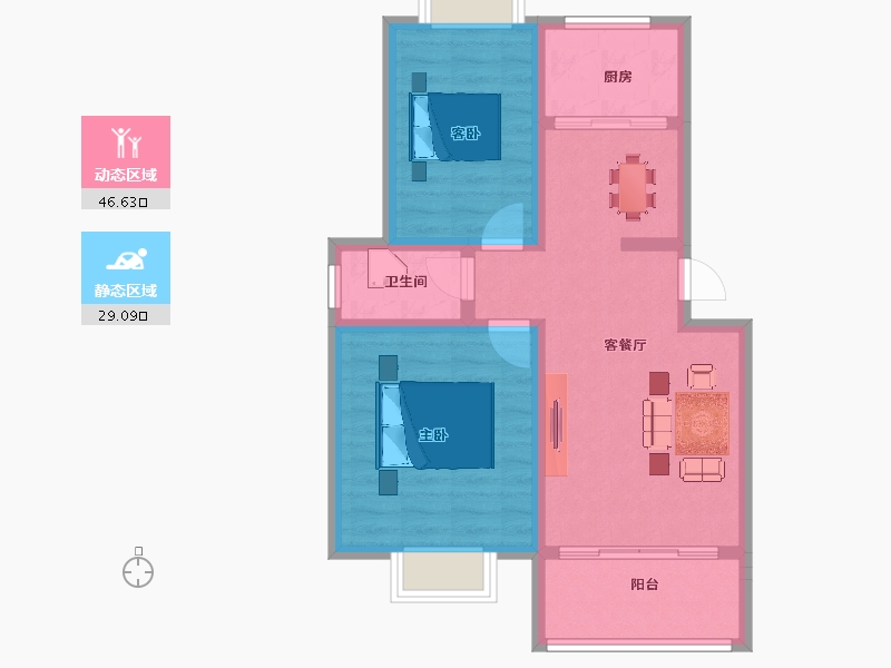 山西省-运城市-中建·城市花园-67.42-户型库-动静分区