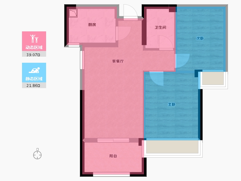 福建省-福州市-世茂福晟滨江时代-54.00-户型库-动静分区