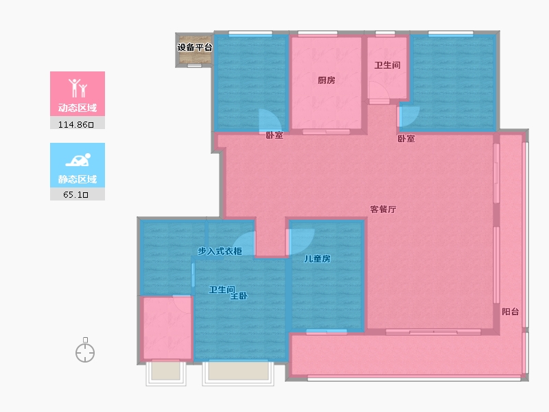 安徽省-合肥市-保利堂悦-164.00-户型库-动静分区