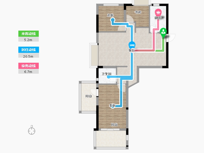 福建省-福州市-禹洲金辉里-96.01-户型库-动静线