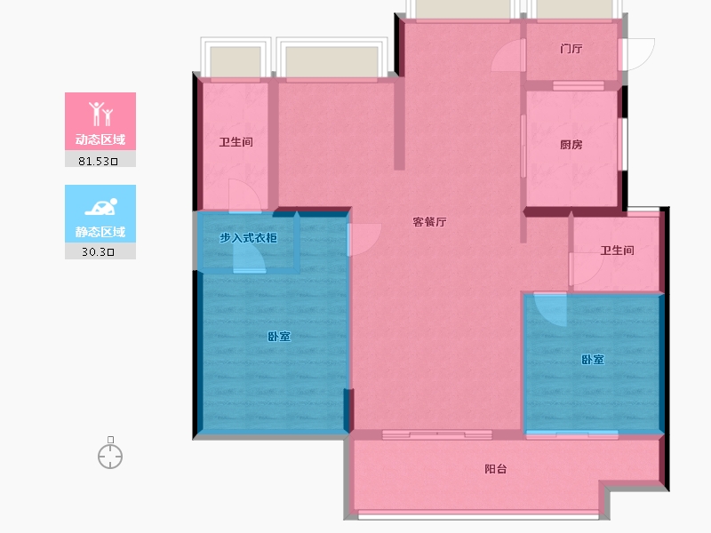 浙江省-杭州市-杭州湾世纪城-101.10-户型库-动静分区