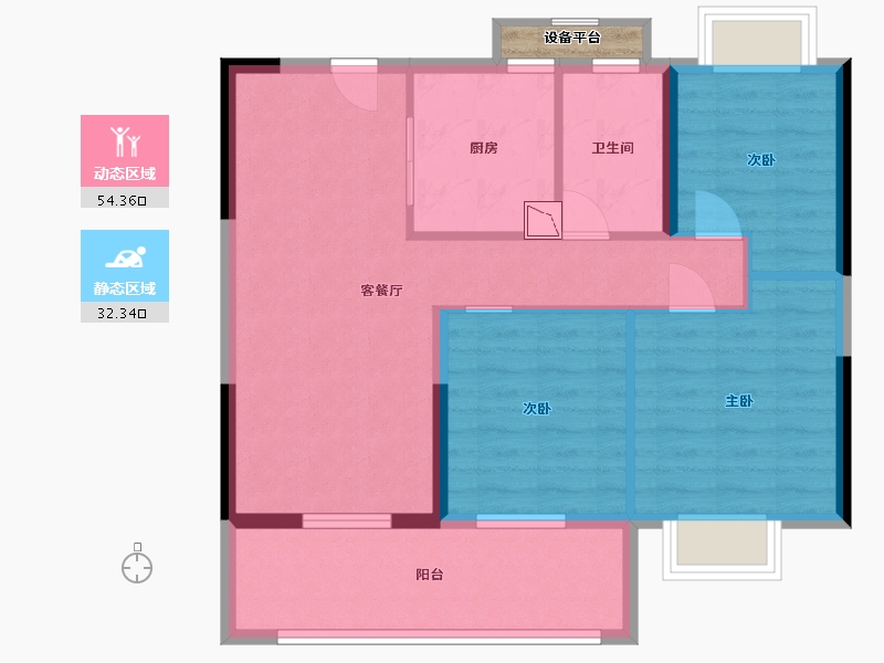 江苏省-南通市-龙信·骏园-79.00-户型库-动静分区