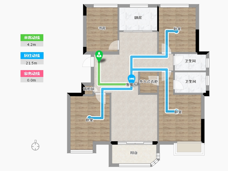 浙江省-杭州市-滨江旭辉万家之星-98.33-户型库-动静线