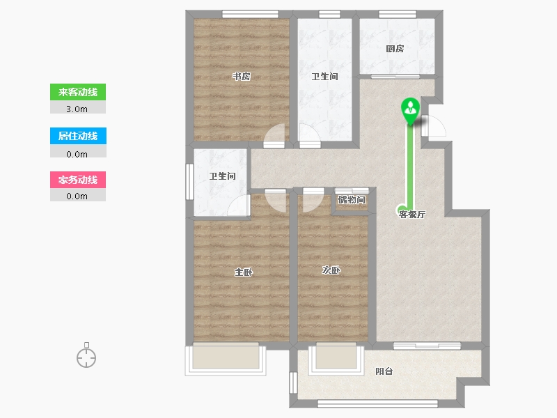 江苏省-徐州市-朋湖苑-91.99-户型库-动静线