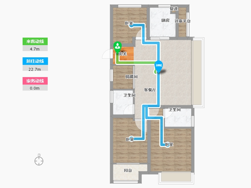 浙江省-湖州市-惠建未来峯-84.09-户型库-动静线