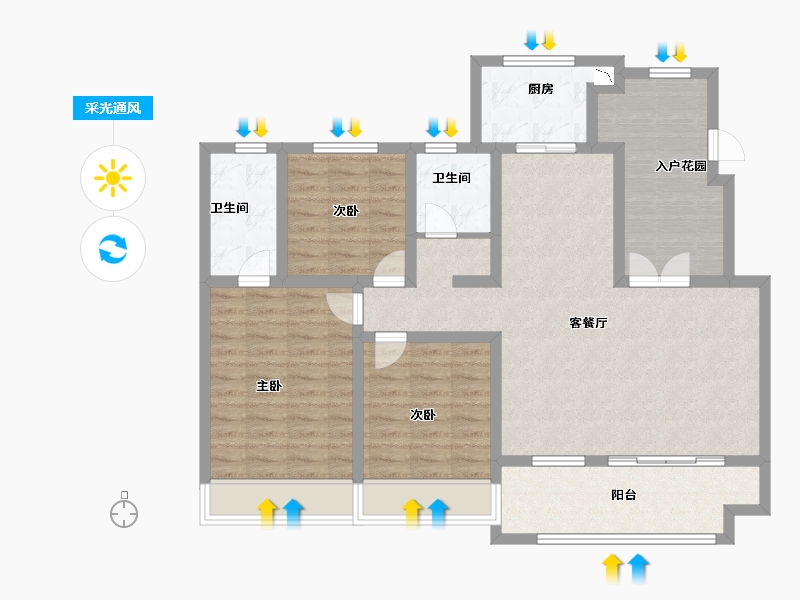 江苏省-徐州市-石榴运河首府-105.00-户型库-采光通风