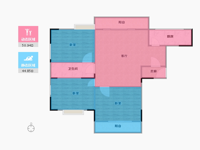 安徽省-池州市-银海 · 花园学府-90.00-户型库-动静分区