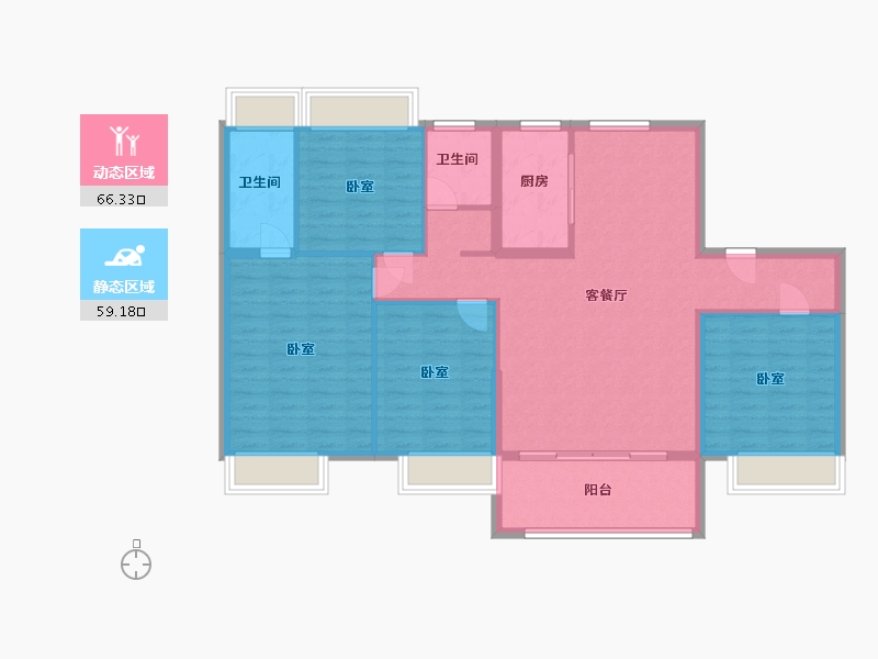 浙江省-湖州市-碧桂园天玺-114.00-户型库-动静分区