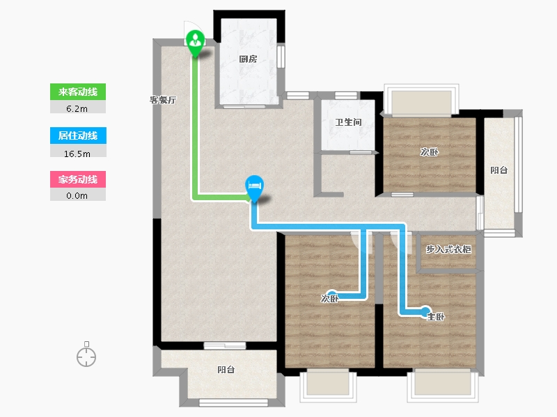 江苏省-淮安市-公园龙湾-95.20-户型库-动静线