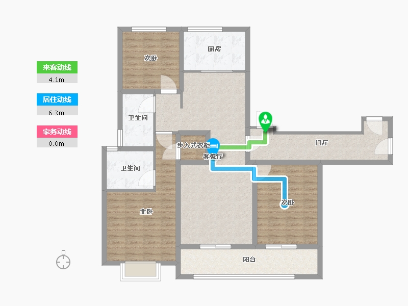 江苏省-南通市-金色家园-117.01-户型库-动静线