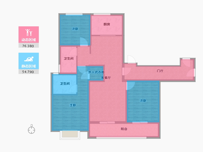 江苏省-南通市-金色家园-117.01-户型库-动静分区