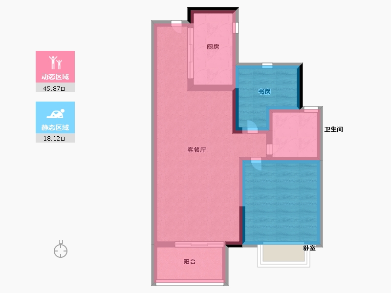 浙江省-宁波市-宋都城投学林新天地-56.00-户型库-动静分区