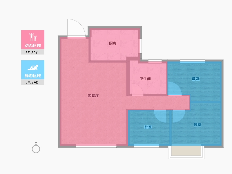 新疆维吾尔自治区-乌鲁木齐市-华凌古树小镇-78.00-户型库-动静分区