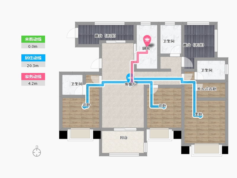 江苏省-扬州市-光明·朗悦华府-103.00-户型库-动静线