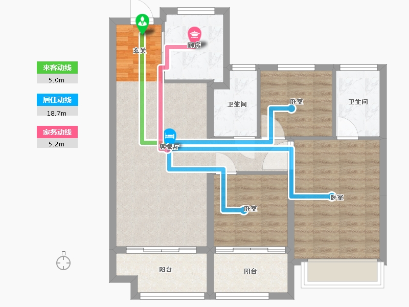 浙江省-嘉兴市-汇景悦湖-78.18-户型库-动静线